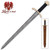 Black Knight Sword And Scabbard - Damascus Steel Blade