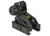 Valken Airsoft Polymer Flip-up Rear Back-Up Sight with Fiber Optic Insert - Black