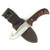 MUELA BISONTE-11R, X50CrMoV15, 4-3/8" Fixed Blade w/Gut Hook Skinning Knife, Pakkawood Handle