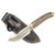 RUKO RUK001, X50CrMoV15, 4-1/2" Fixed Blade Skinning Knife, Red Stag Horn Handle