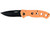 RUKO RUK0075BZ, 440A, 3-1/4" Folding Blade Knife, Blaze Orange Handle, boxed