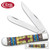 Case Stained Glass Cross Trapper Pocket Knife Gift Set
