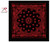 Rothco Trainmen Paisley Bandana - 22" X 22" - Black w/Red Print