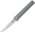 CRKT CEO Compact Flipper Folding Knife, 4116 Steel, GRN Blue/Grey