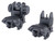 JE Machine .223/5.56 Tactical Polymer Front And Rear Flip Up Sight Set