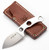 GiantMouse GMF1 Fixed Blade Knife, N690, Leather Sheath, GMGMF1