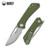 Kubey Front Flipper Folding Knife, D2 Steel, G10 Green, KU331D