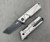 Kubey Avenger Flipper Framelock Knife, 14C28N Sandvik Black, Titanium, KB209B