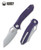 Kubey Drake Flipper Folding Knife, Bohler M390, G10 Purple, KB310G