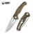 Kubey Dugu Flipper Folding Knife, D2 Steel, Micarta Handle, KU210D
