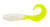 Berkley Gulp! Minnow Grub Fishing Lure (Color: Pearl White & Chartreuse / 3")