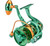 Jigging Master Monster Game Spinning Fishing Reel (Color: Yellow Fin Special Green & Gold)