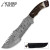 Timber Wolf Damascus Fighting Stag Bowie