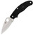 Spyderco UK Penknife Black FRN Leaf Plain Edge Folding Knife