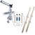 Rupp Z-30 Top Gun Outrigger Kit w/15' Telescoping Poles & Complete Single Line Rigging Kit w/Klickers Release Clips