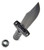12" Black Handle Survival Knife w/Compass