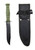 7" Small Survival Knife w/Green Handle