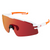 Flash Sunglasses - Matte White/orange Frame W/smoke Black Red Revo Lens