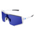 Sprocket Sunglasses - Crystal Clear Frame W/ Blue Mirror Lens