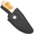 Racoon Skinner Knife w/ Finger Grip & Leather Sheath