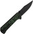 QSP Knife Grebe Button Lock Green CF 