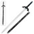 Zelda Triforce Replica Sword -  Black and White