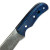 Timber Wolf Damascus Fixed Blade Hunting Knife w/ Sheath - Blue Pakkawood