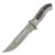 Timber Wolf Damascus Steel Fixed Blade Buffalo Horn Bowie Knife