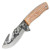 Ridge Runner Fixed Blade Gut Hook Skinning Knife - Olive Wood