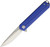 B'yond EDC Linear Flipper Folding Knife D2 SW, G10 Blue