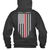 Hoodie - Thin Red Line American Flag Honor & Respect - KRTBL-TRL-H-BLACK-L