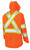 Premium Ripstop Safety Rain Jacket (Fluorescent Orange)