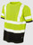 Micro Mesh Short Sleeve Safety T-Shirt with Pocket (Fluorescent Green and Black)