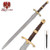 Legends In Steel Rosewood & Damascus Steel Sword