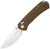 KIZER CUTLERY T1 CD Button Lock Brown