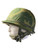 U.S. Armed Forces 1980s M-1C Airborne Helmet W/ Unmarked Mitchell Helmet Cover