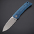 Petrified Fish Flavorist Flipper K110 Satin Micarta Blue