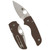 Spyderco Lil Native SPRINT RUN Compression Lock Folding Knife - G10 Brown