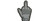 Griffon Industries "Big F" Pig Glove PVC Hook & Loop Patch - Carbon Grey