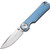 Handle Button Lock Blue Ti