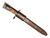 Pre WW1 Canadian Army Ross Rifle Bayonet W/ Leather Scabbard - Dated 1910