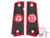 Angel Custom CNC Machined Tac-Glove "Zodiac" Grips for Tokyo Marui/KWA/Western Arms 1911 Series Airsoft Pistols - Libra (Red)