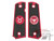 Angel Custom CNC Machined Tac-Glove "Zodiac" Grips for Tokyo Marui/KWA/Western Arms 1911 Series Airsoft Pistols - Taurus (Red)