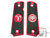 Angel Custom CNC Machined Tac-Glove "Zodiac" Grips for WE-Tech 1911 Series Airsoft Pistols - Aries (Red)