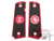Angel Custom CNC Machined Tac-Glove "Zodiac" Grips for WE-Tech 1911 Series Airsoft Pistols - Gemini (Red)