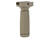 G&P KeyMod CNC Machined Aluminum Tactical Vertical Grip w/ Rubber Diamond Pattern - Sand (Long)