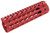 Strike Industries Gen 2. 7" Mega Fins Free Float Drop-In Keymod Handguard for M4 / M16 / AR15 Series Rifles - Red