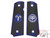 Angel Custom CNC Machined Tac-Glove "Zodiac" Grips for Tokyo Marui/KWA/Western Arms 1911 Series Airsoft Pistols - Dark Blue (Sign: Aries)