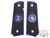 Angel Custom CNC Machined Tac-Glove "Zodiac" Grips for Tokyo Marui/KWA/Western Arms 1911 Series Airsoft Pistols - Navy Blue (Sign: Gemini)