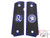 Angel Custom CNC Machined Tac-Glove "Zodiac" Grips for Tokyo Marui/KWA/Western Arms 1911 Series Airsoft Pistols - Navy Blue (Sign: Leo)